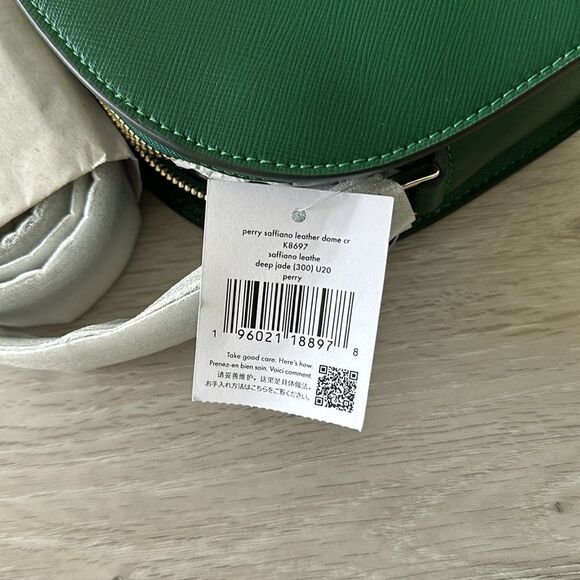 Kate Spade Perry Saffiano Leather Dome Crossbody Deep Jade OS NWT - Picture 5 of 7